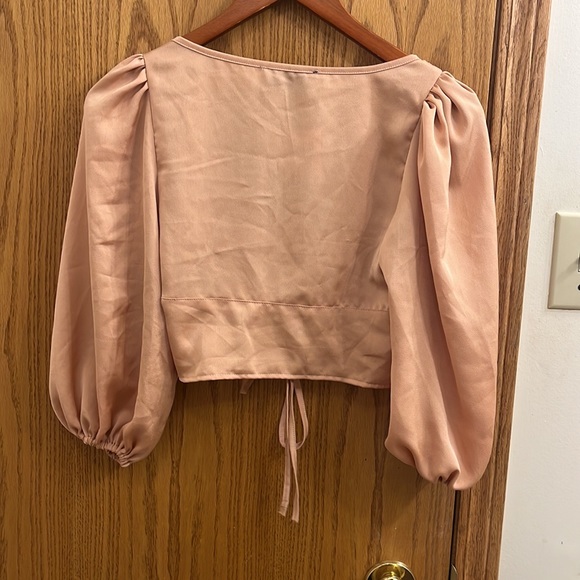 NWT EastNWest Label Bellini Tie Up Blouse - Picture 8 of 9